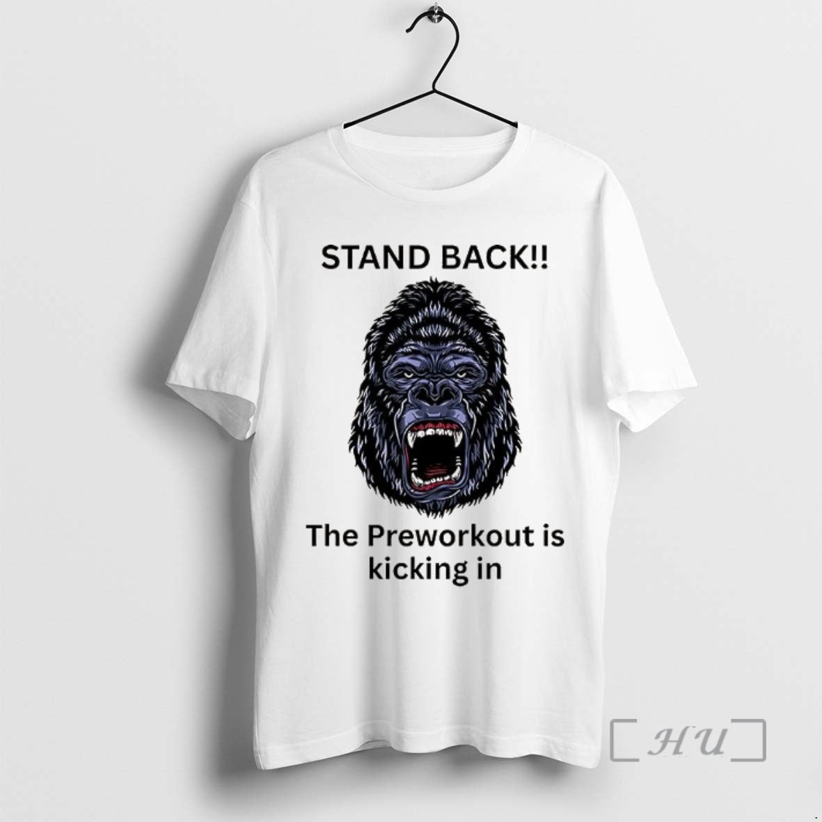 Officials Stand Back The Preworkout Is Kicking In Gorilla Face T-Shirts, Hoodie, Sweatshirt | InkThreadWorks.com