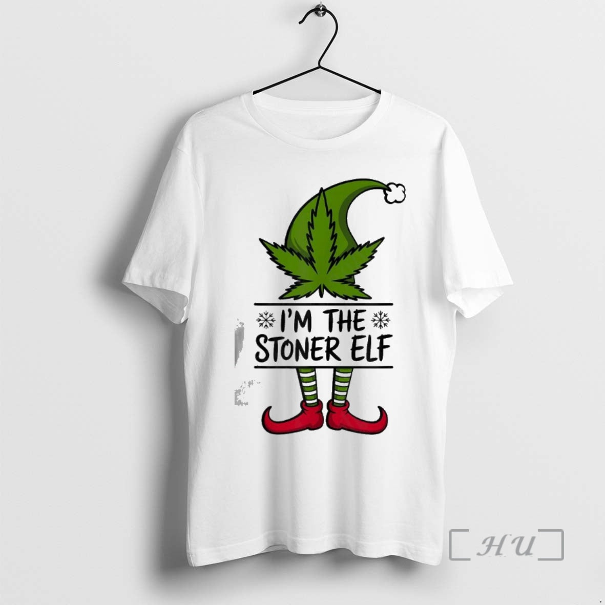 Officials Stoner Elf Weed Leaf Funny 420 Christmas Cannabis Holiday T-Shirts, Hoodie, Sweatshirt | InkThreadWorks.com
