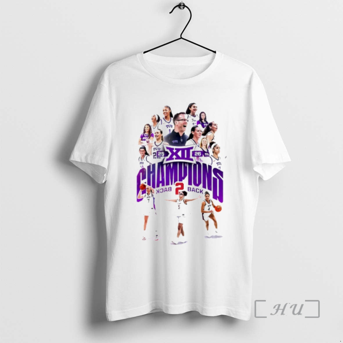 Officials Tcu Horned Frogs Womens Basketball Big 12 Conference Champions 2026 Graphic Premium T Shirts