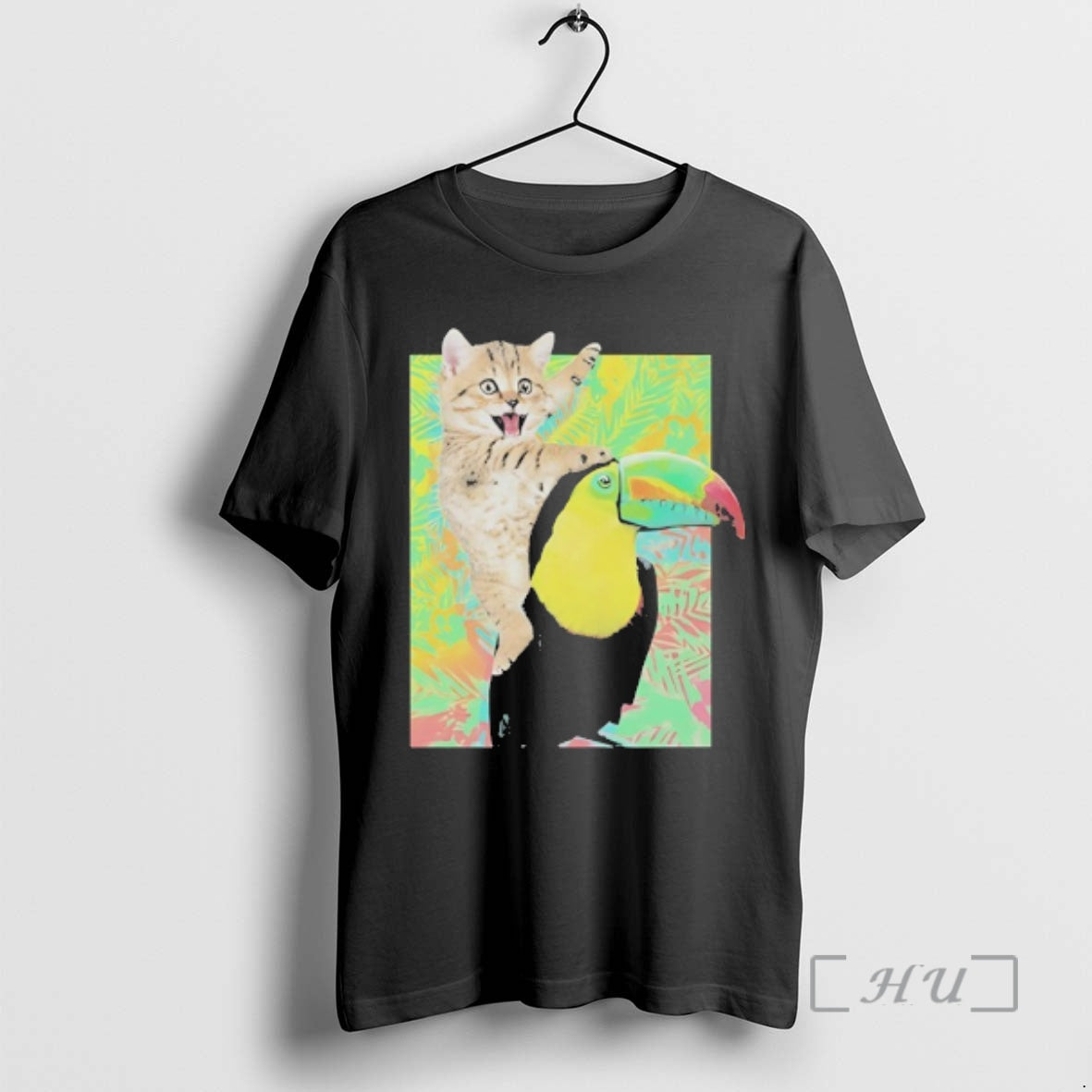 Officials Tabby Cat Riding Toucans Animal Funny T-Shirts, Hoodie, Sweatshirt | InkThreadWorks.com