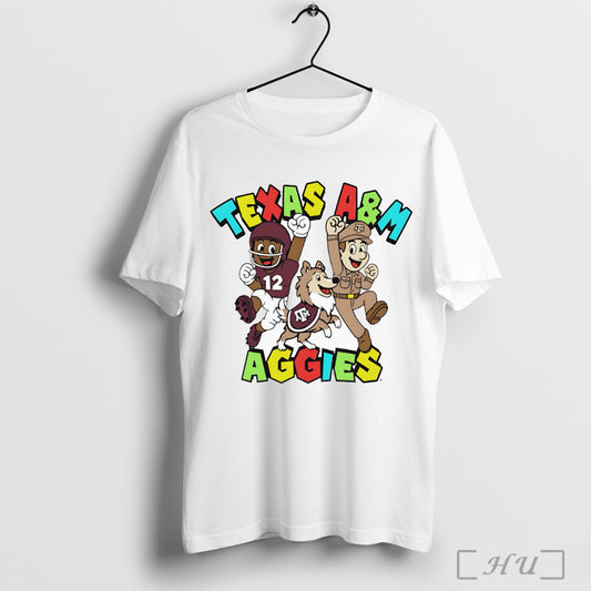 Officials Texas Am Aggies Football Player Reveille And A Corps Shirt Hoodie Sweater Longsleeve And