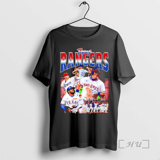 Officials Texas Rangers Team Collage Celebrate 2025 T-Shirts, Hoodie, Sweatshirt | InkThreadWorks.com