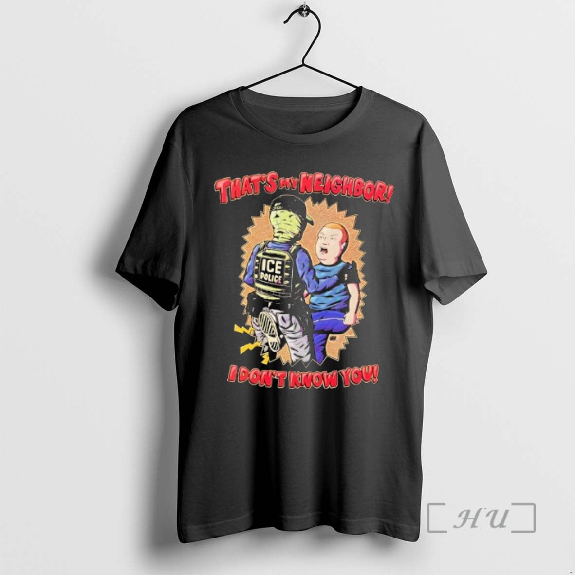 Officials Thats My Neighbor I Dont Know You Bobby Hill Ice Police Premium T Shirts Hoodie, Sweatshirt | InkThreadWorks.com