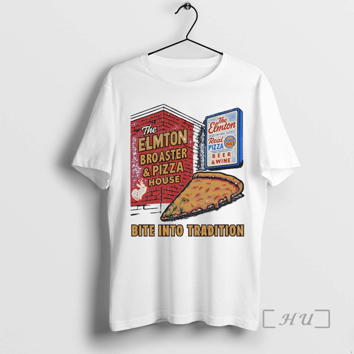 Officials The Elmton Broasted And Pizza House Bite Into Tradition T-Shirts, Hoodie, Sweatshirt | InkThreadWorks.com