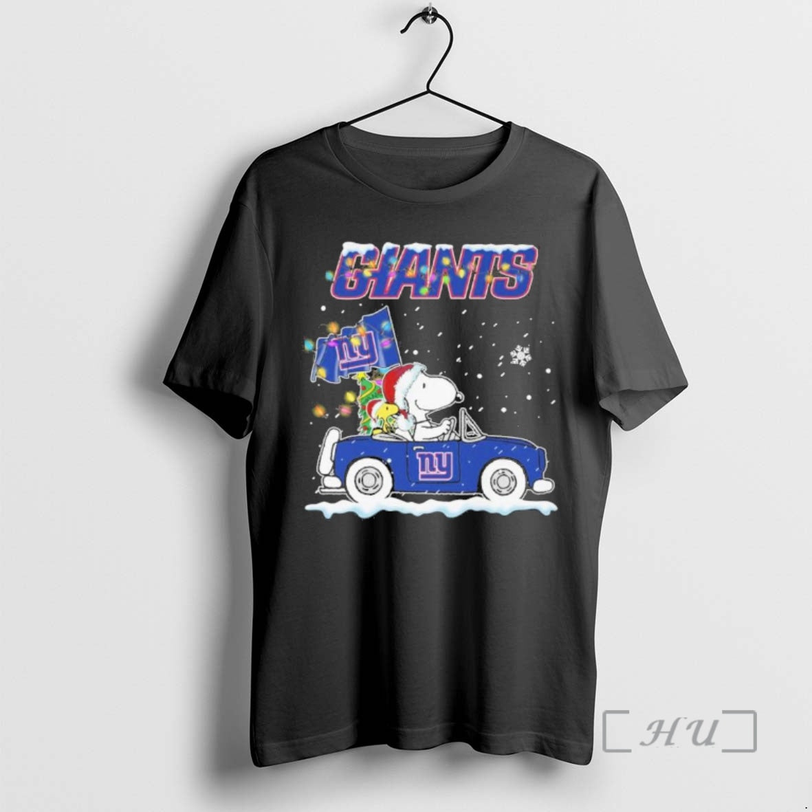 Officials The Peanuts X New York Giants Driving Car Christmas T-Shirts, Hoodie, Sweatshirt | InkThreadWorks.com