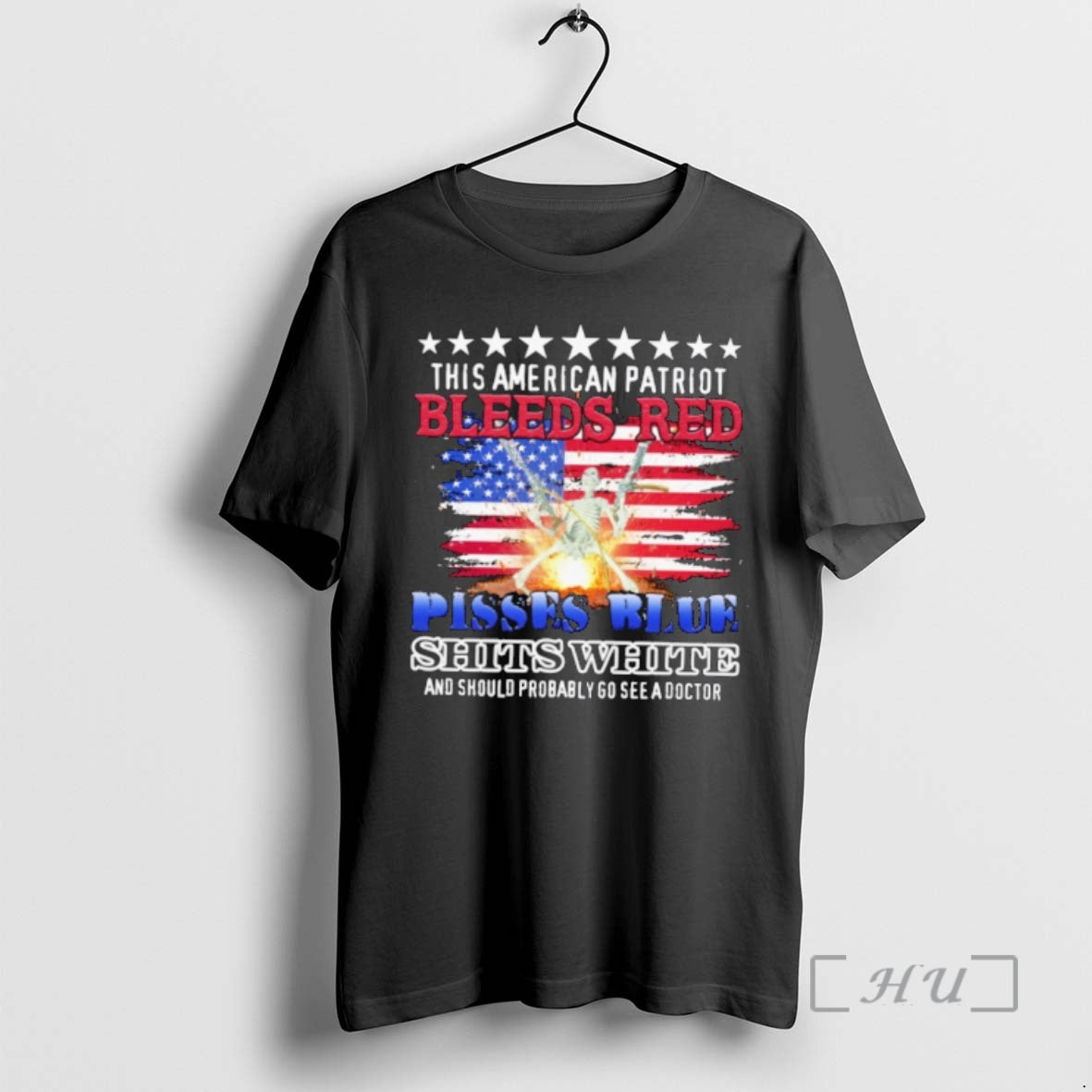 Officials This American Patriot Bleeds Red Pisses Blue Shits White T-Shirts, Hoodie, Sweatshirt | InkThreadWorks.com