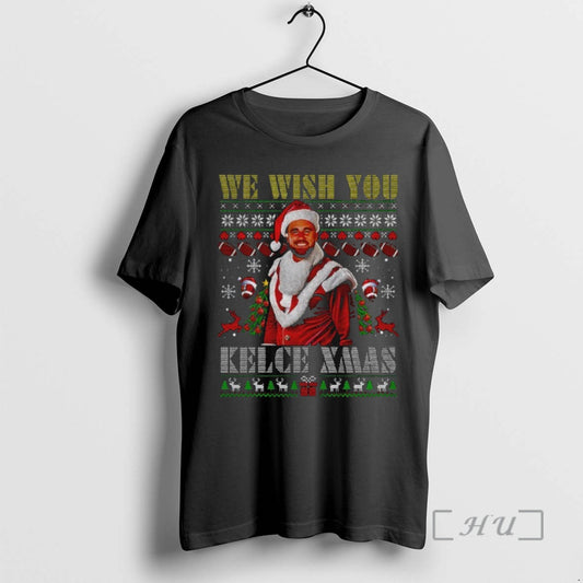 Officials Travis Kelce We Wish You Kelce Xmas Merry Christmas T-Shirts, Hoodie, Sweatshirt | InkThreadWorks.com