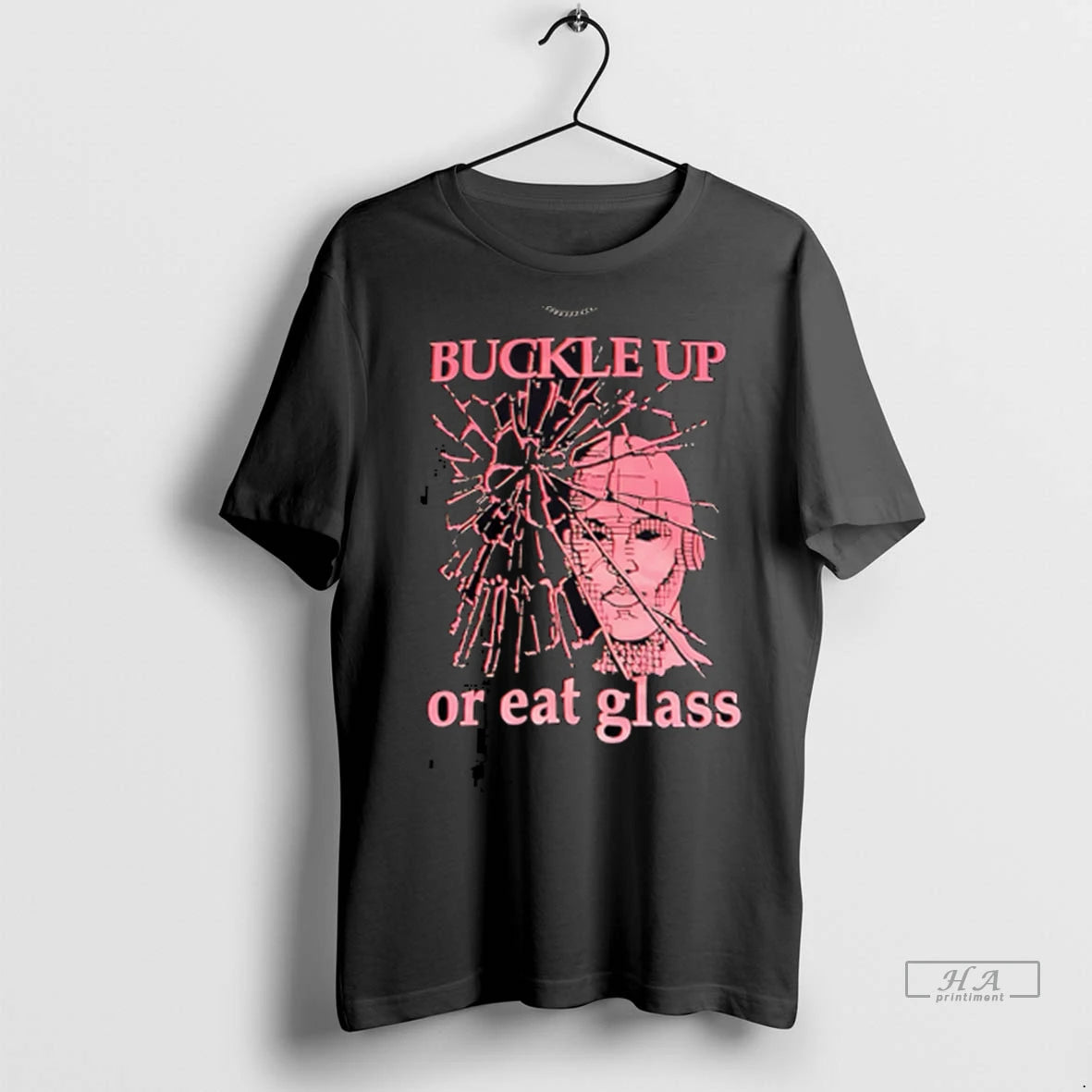 Officials Trendy Buckle Up Or Eat Glass Shirt Sweater