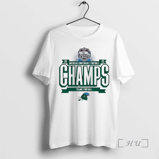 Officials Tulane Green Wave 2025 American Conference Football Champions T-Shirts, Hoodie, Sweatshirt | InkThreadWorks.com