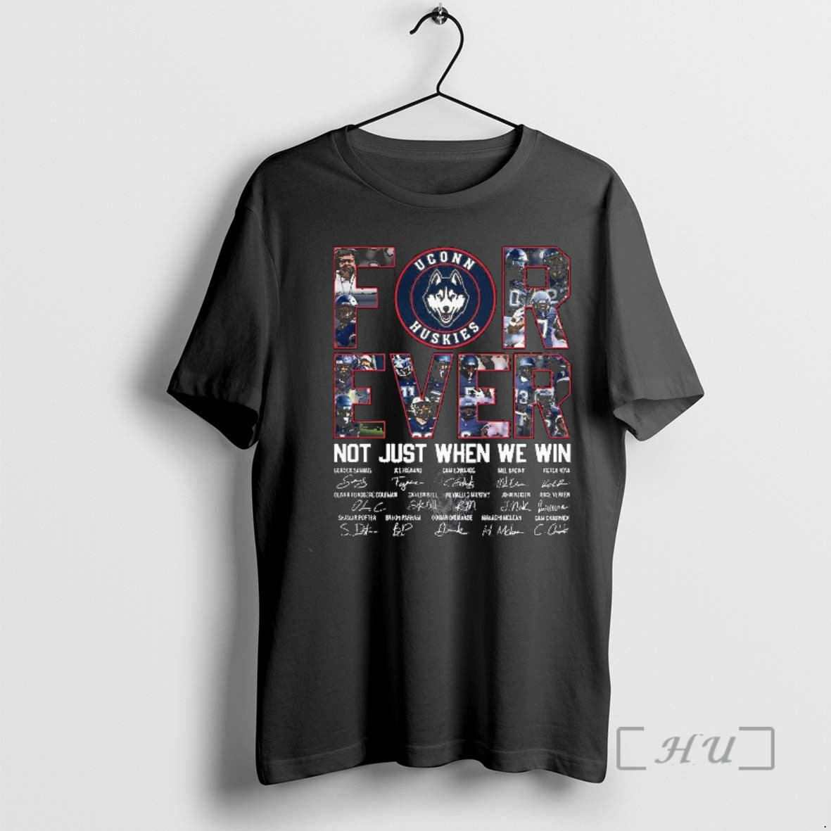 Officials Uconn Huskies Football Forever Not Just When We Win Name Player And Signature Premium T-Shirts, Hoodie, Sweatshirt