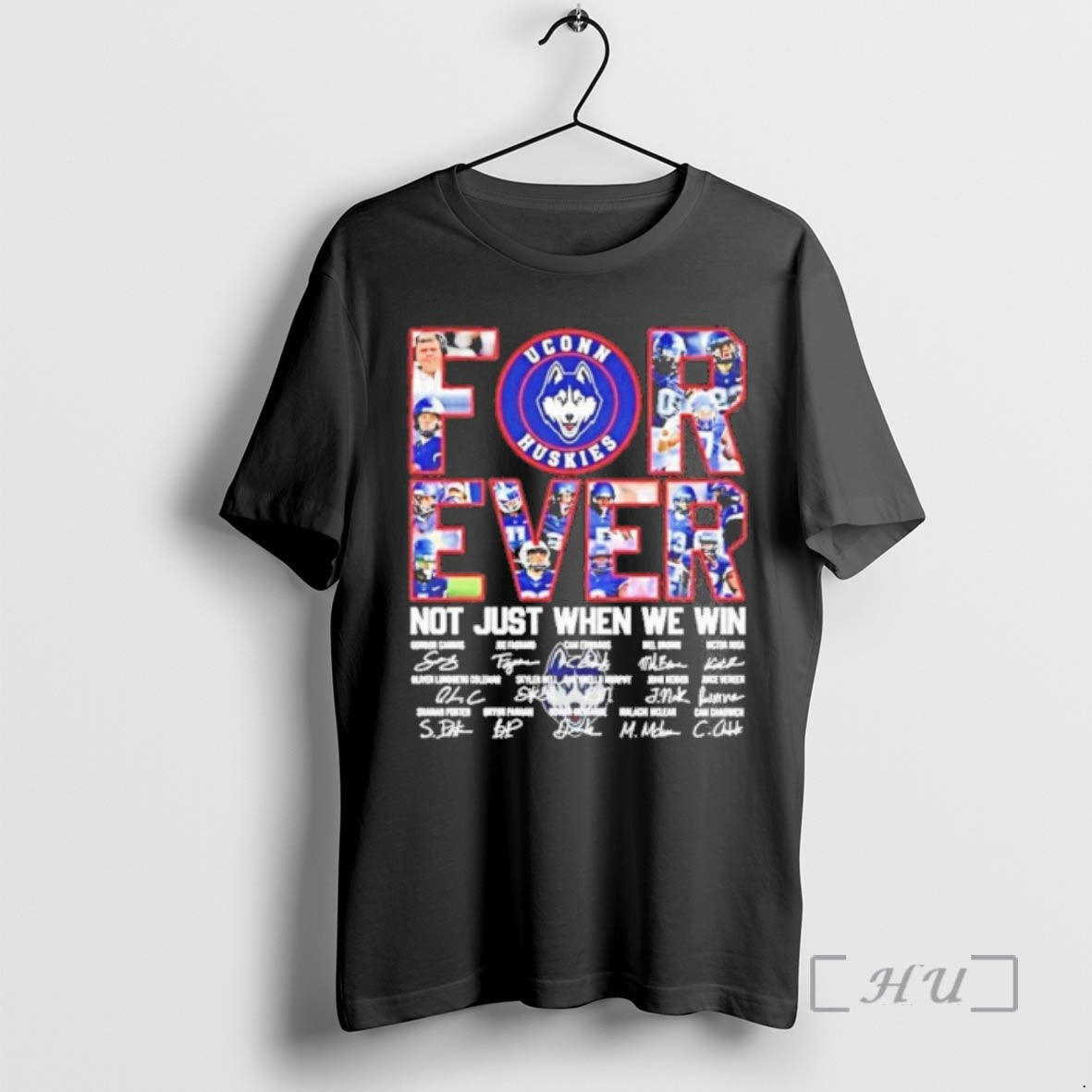 Officials Uconn Huskies Football Forever Not Just When We Win Signatures Premium T Shirts Sweater Hoodie, Sweatshirt