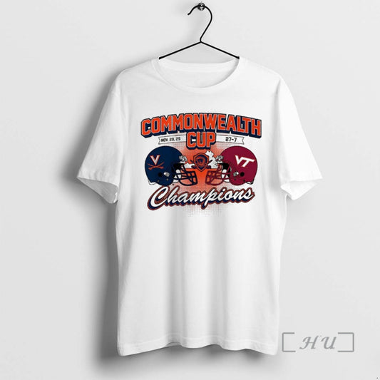 Officials Virginia Cavaliers Vs Virginia Tech Hokies Ncaa Cavaliers Commonwealth Cup Winner 2025 Premium T-Shirts,...