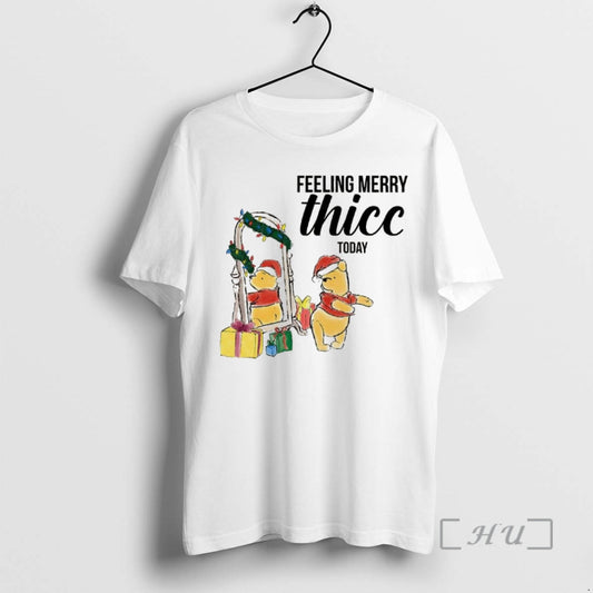 Officials Winnie Pooh Feeling Merry Thicc Today Cartoon T-Shirts, Hoodie, Sweatshirt