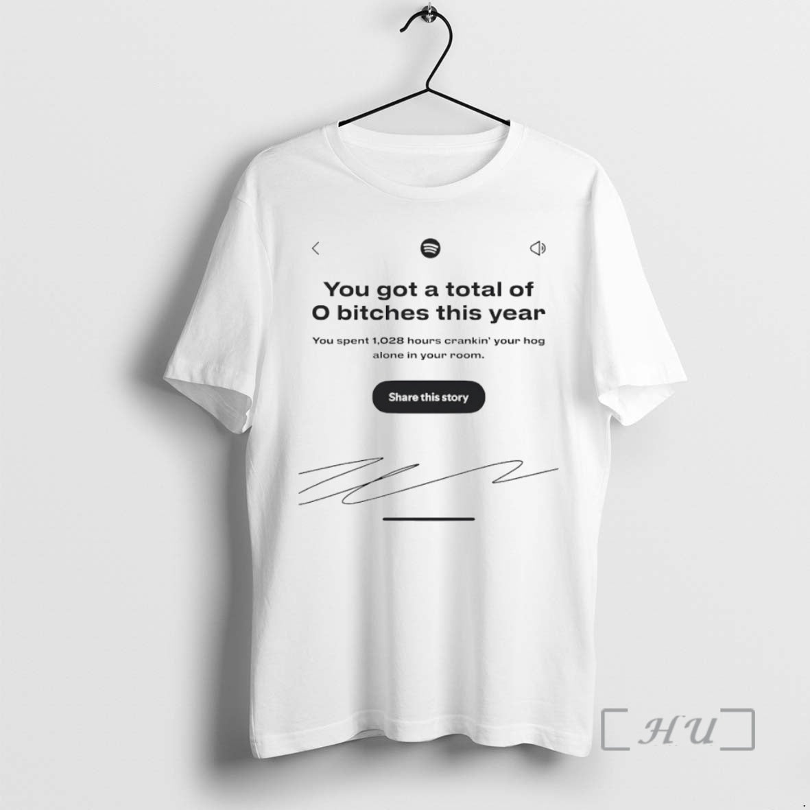 Officials You Got A Total Of 0 Bitches This Year Signature Circle Premium T Shirts Hoodie, Sweatshirt | InkThreadWorks.com