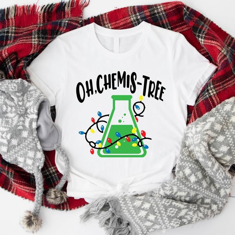 Oh Chemistree Shirt, Chemistry Christmas T-Shirt, Science Student X-mas Party Gift, Matching Chemistry Teachers Group...