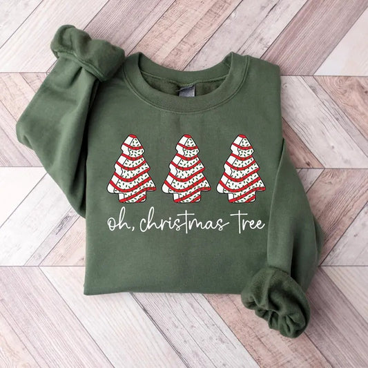 Oh Christmas Tree Sweatshirt, Christmas Sweatshirt Funny, Sweashirt, Hoodie, Unisex Shirt Menswear Tops | InkThreadWorks.com