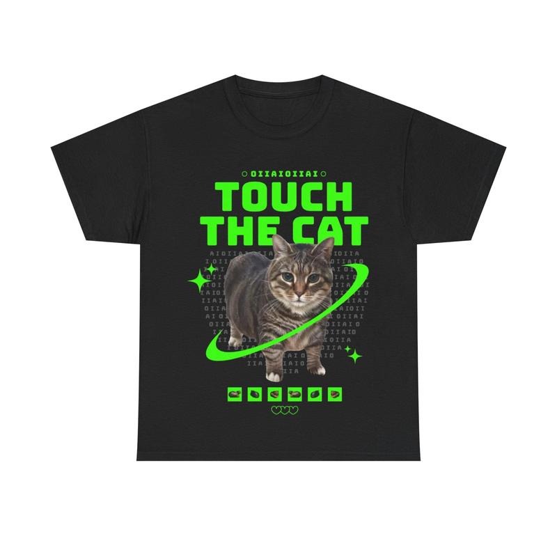 Oia Cat 'touch the cat' Meme T-shirt Hoodie, Sweatshirt | InkThreadWorks.com