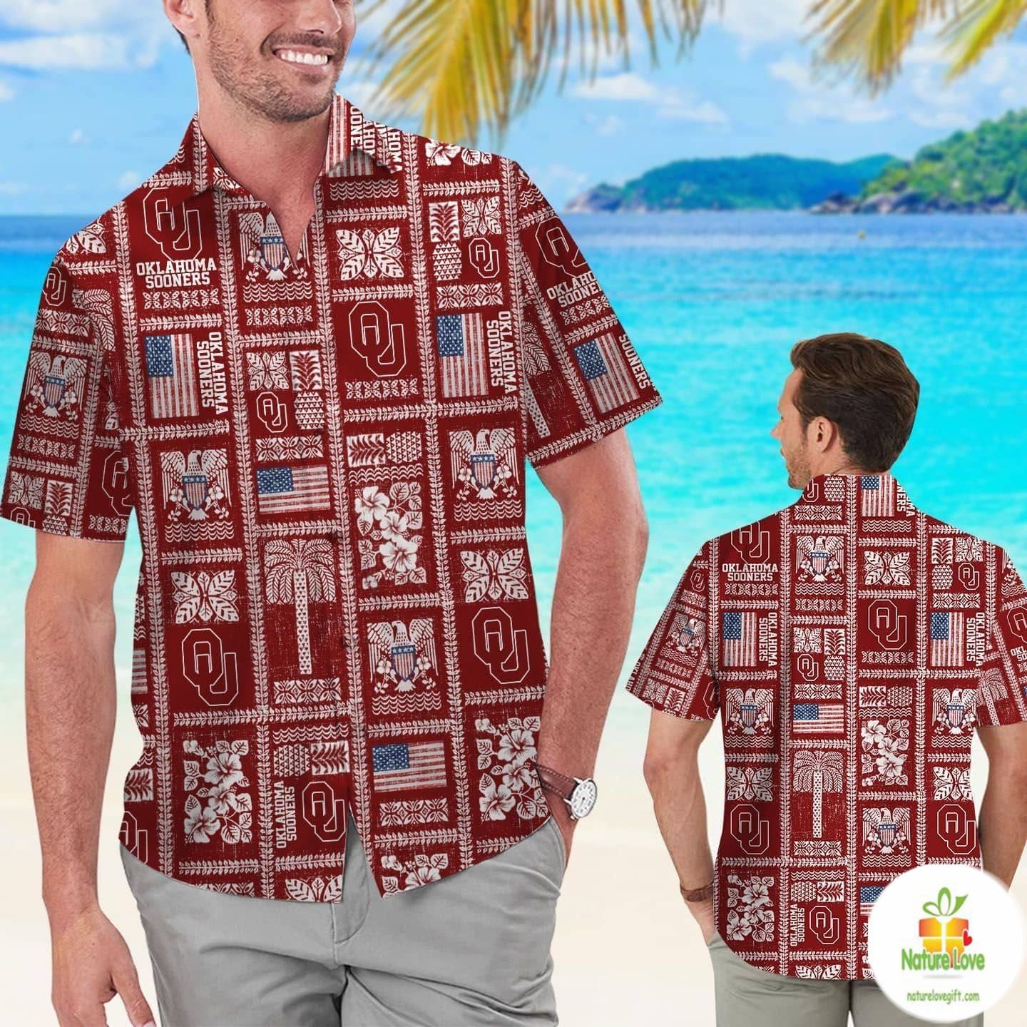 Oklahoma Sooners Hawaiian Shirt for Men Women Summer Aloha Shirts