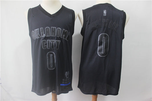 Oklahoma City Thunder #0 Russell Westbrook Thunder 0 # 2019 New Black MVP Honor Jersey
