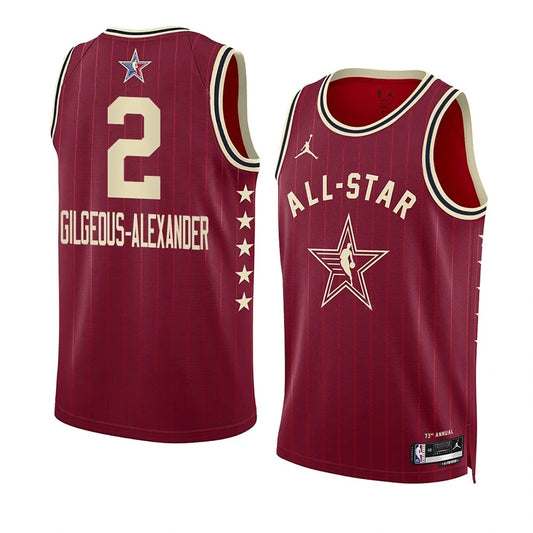 Oklahoma City Thunder #2 Shai Gilgeous-Alexander 2024 NBA All-Star Swingman Jersey Style 1