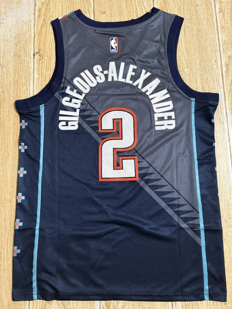 Oklahoma City Thunder #2 Shai Gilgeous-Alexander Thunder 2 City Edition Style 1