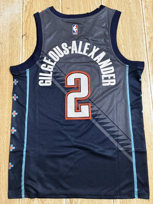 Oklahoma City Thunder #2 Shai Gilgeous-Alexander Thunder 2 City Edition Style 1