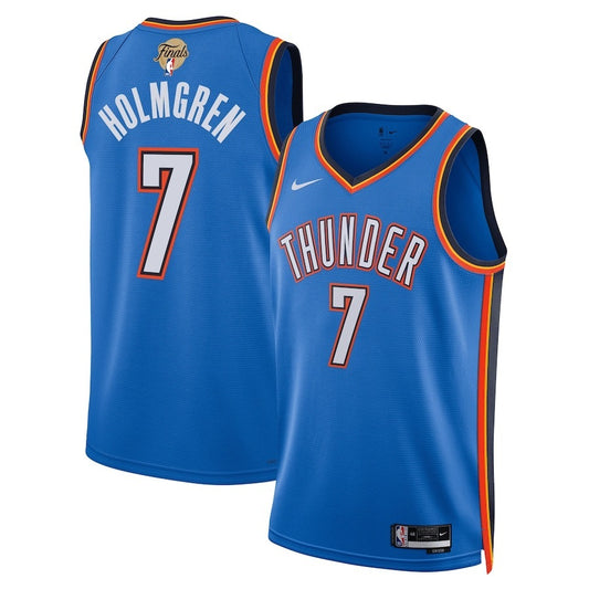 Oklahoma City Thunder #7 Chet Holmgren Unisex 2025 NBA Finals Swingman Jersey - Icon Edition - Blue
