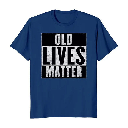 Old Lives Matter Elderly Senior Birthday Gift Men's T-Shirt Casual Crewneck Hoodie, Sweatshirt | InkThreadWorks.com