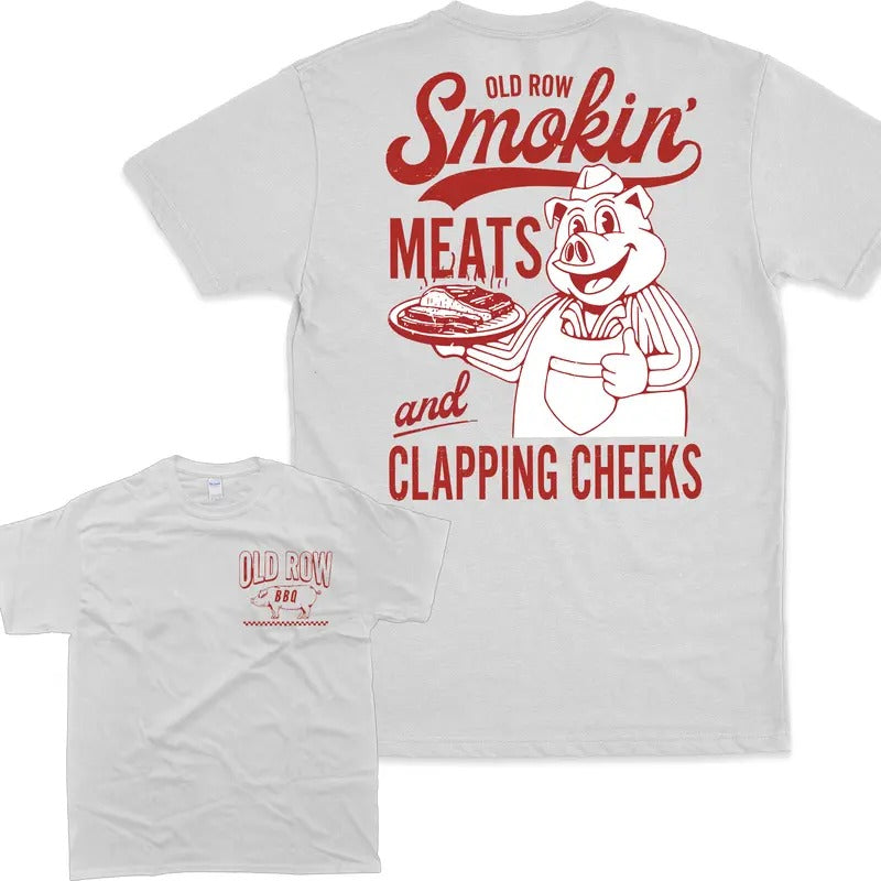 Old Row The Smokin' Meats Graphic 2 Sides Tshirt, Unisex Tshirt For Men And Women, Men's Tshirt, Men's Clothes, Women's Tshirt