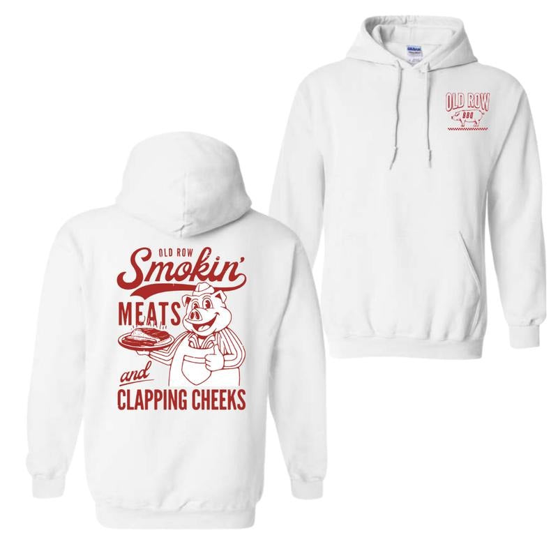 Old Row The Smokin' Meats Graphic Hoodie Sweatshirt T-Shirt, For Men And Women, Trendy Shirt