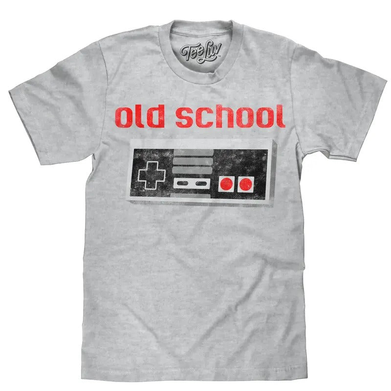 Old School T-Shirt - Gray Hoodie, Sweatshirt | InkThreadWorks.com