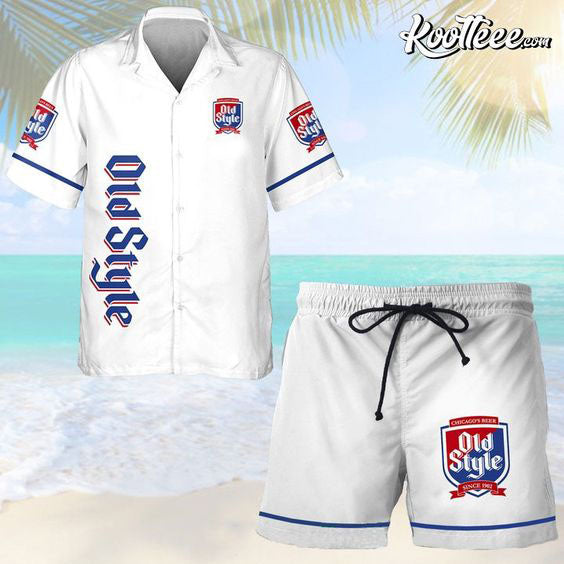 Old Style Beer Hawaiian Shirt Hawaiian Shorts