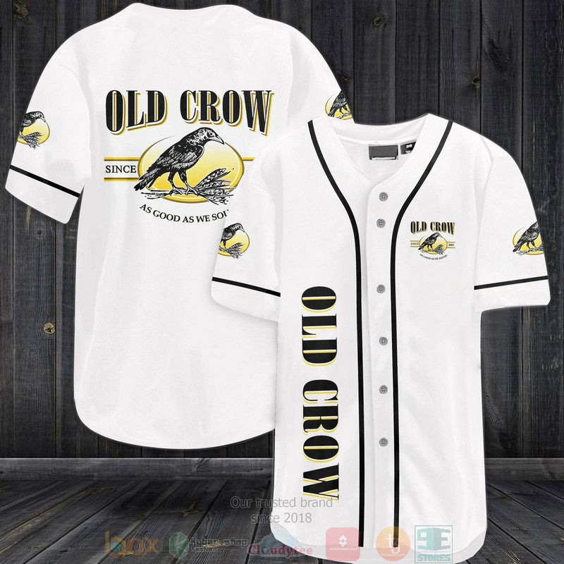 Old Crow white Baseball shirt
