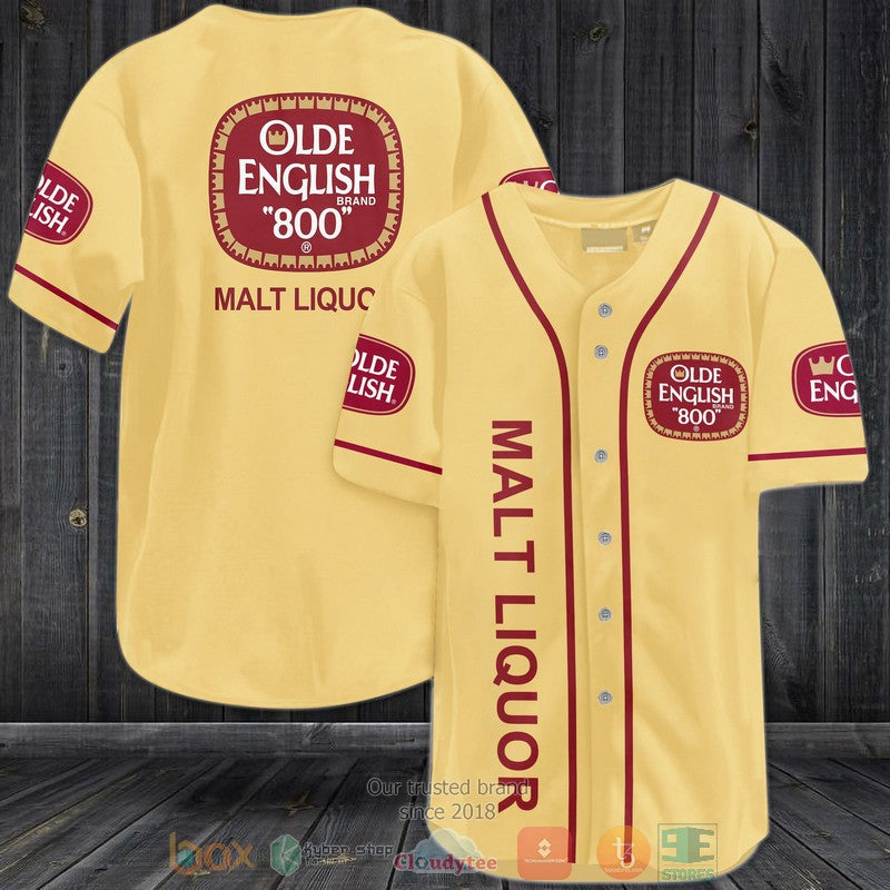 Olde English 800 Malt Liquor Cream color Baseball shirt