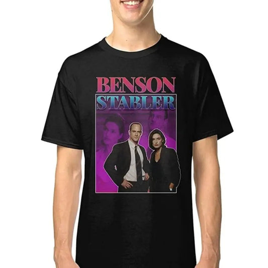 Olivia Benson & Elliot Stabler 90s Inspired Vintage Homage, BrendanRitchie-Shirts, Vintage graphic tee, gift for fan, gift for him, gift for her menswear top