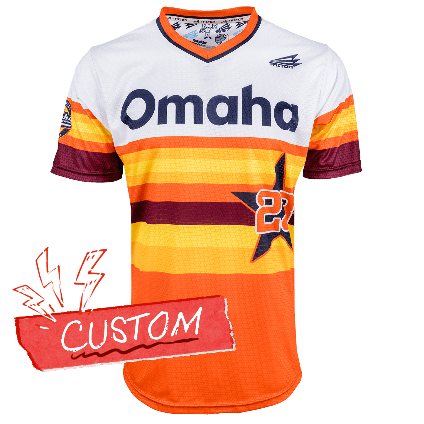 Omaha World Series Baseball Jersey *CUSTOM* (Tequila Sunrise)