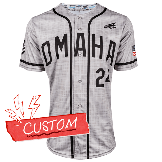 Omaha World Series Baseball Jersey *CUSTOM* (Flannel)