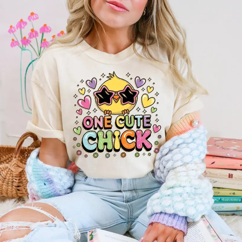 One Cute Chick DTF Transfers - THIS IS NOT A SHIRT Hoodie, Sweatshirt | InkThreadWorks.com