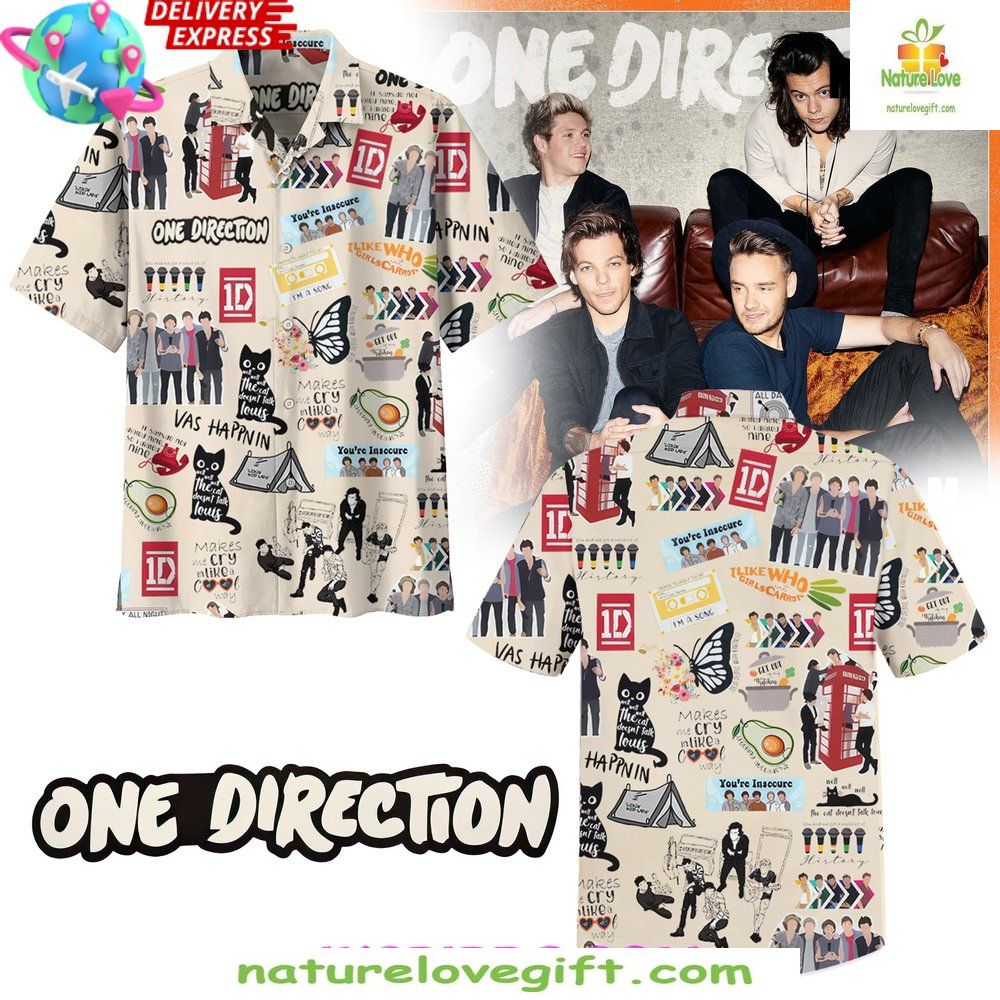 One Direction Hawaiian Shirt Limited Edition Pop Band Merch