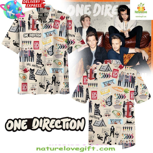 One Direction Hawaiian Shirt Limited Edition Pop Band Merch