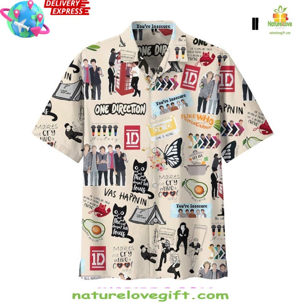 One Direction Hawaiian Shirt Limited Edition Pop Band Merch