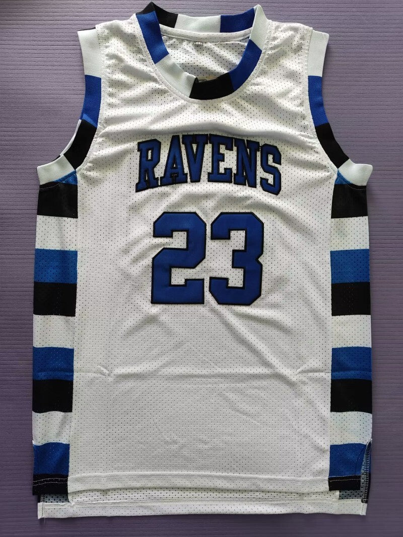 One Tree Hill Ravens #23 Nathan Scott Basketball 23 White Jersey Basketball Style 4