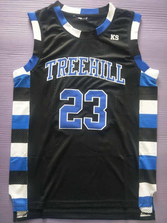 One Tree Hill Ravens #23 Nathan Scott Basketball 23 # Black Jersey Basketball Style 4