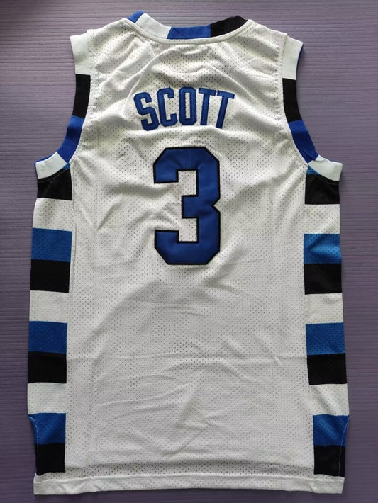 One Tree Hill Ravens #3 Lucas Scott Basketball 3 # White Jersey Style 3