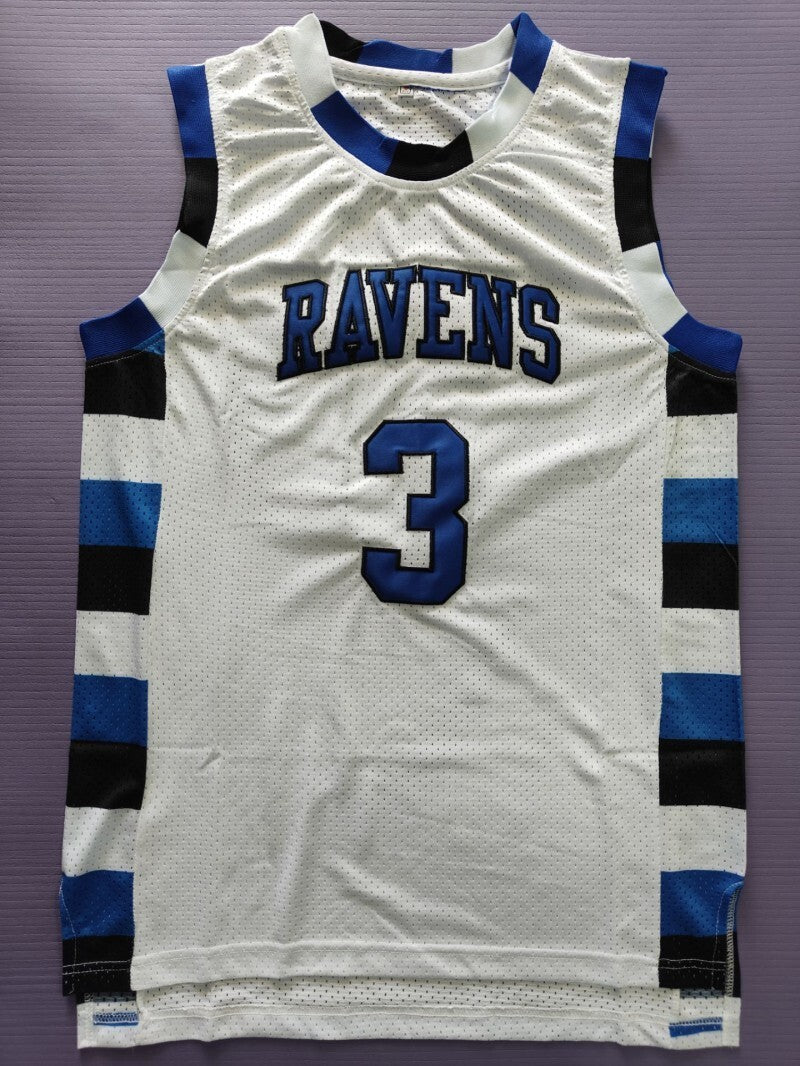 One Tree Hill Ravens #3 Lucas Scott Basketball 3 # White Jersey Style 4