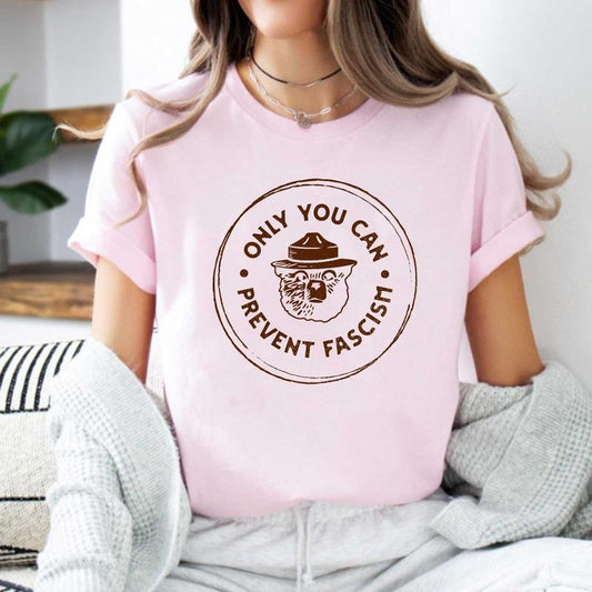 Only You Can Prevent Fascism Protest Shirt, Defund DOGE and Musk Reject Fascism Project 2025, Activist Shirt, Tshirt Hoodie Sweatshirt