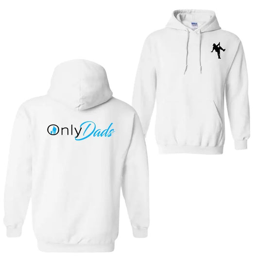OnlyDads Hoodie Sweatshirt T-Shirt, Double Sided Graphic Printed Cotton Hoodie, Fathers Day Gift, Dad's Gift, Menswear Tops