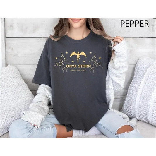 Onyx Storm Shirt, Brave The Dark Sweatshirt, Dragon Lover Tshirt, Fourth Wing Hoodie, Riders Quadrant Tshirt, Fantasy...