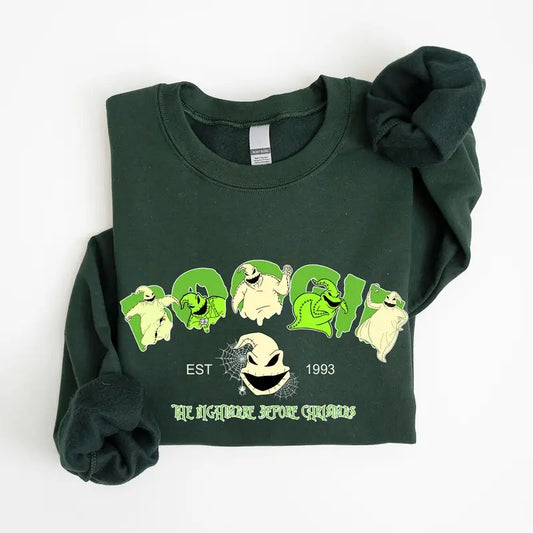 Oogie Boogie Crewneck Sweatshirt, Spooky Boogie Man Sweatshirt, Halloween Sweatshirt, Oogie Boogie Bash Party Menswear...