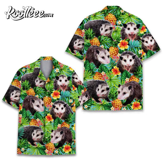 Opossum Hawaiian, Animal Casual Hawaiian Shirt